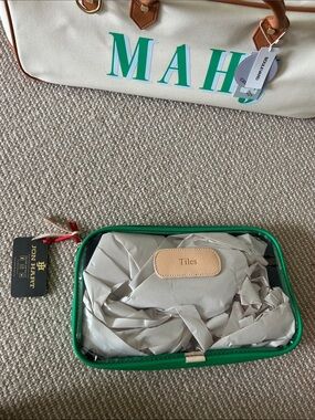 Jon Hart Design Green Mahjong Tile Case with Tan Label